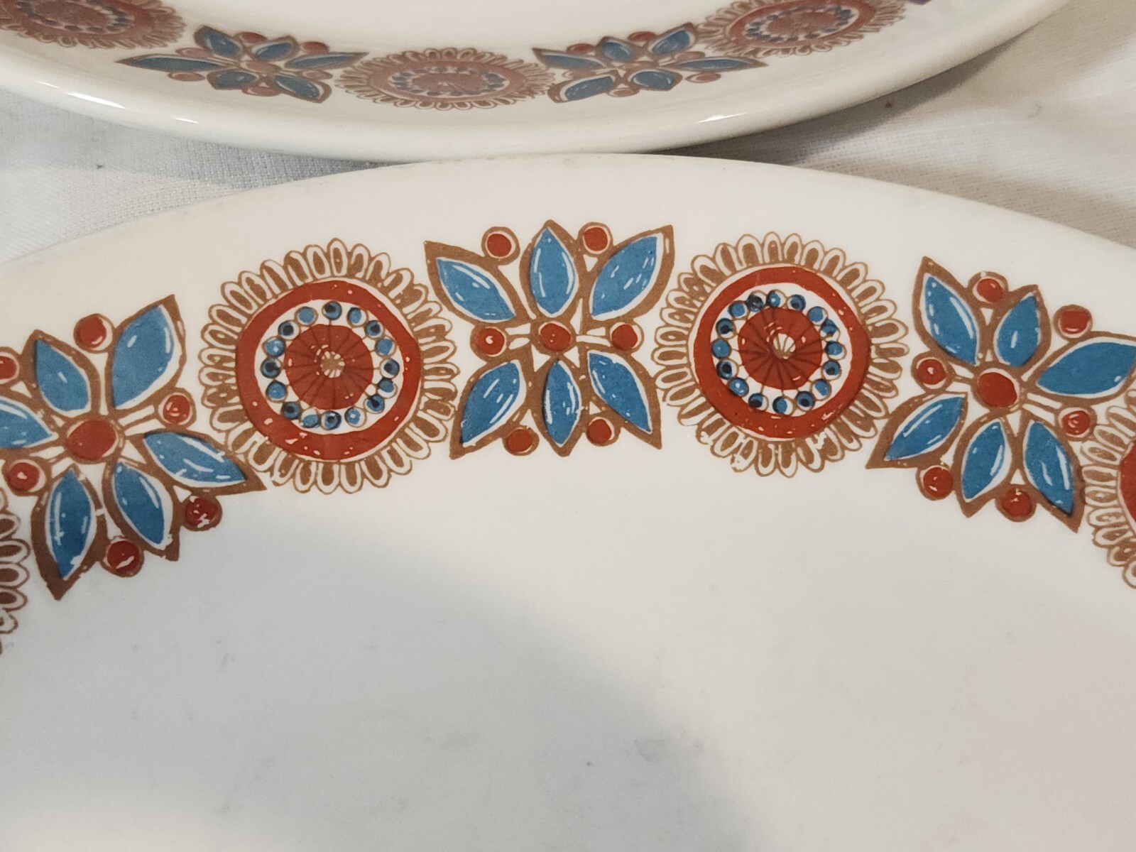 Figgjo Flint, Turi Astrid, '70s Dinner Plates, Set of 7, Made in Norway NICE!