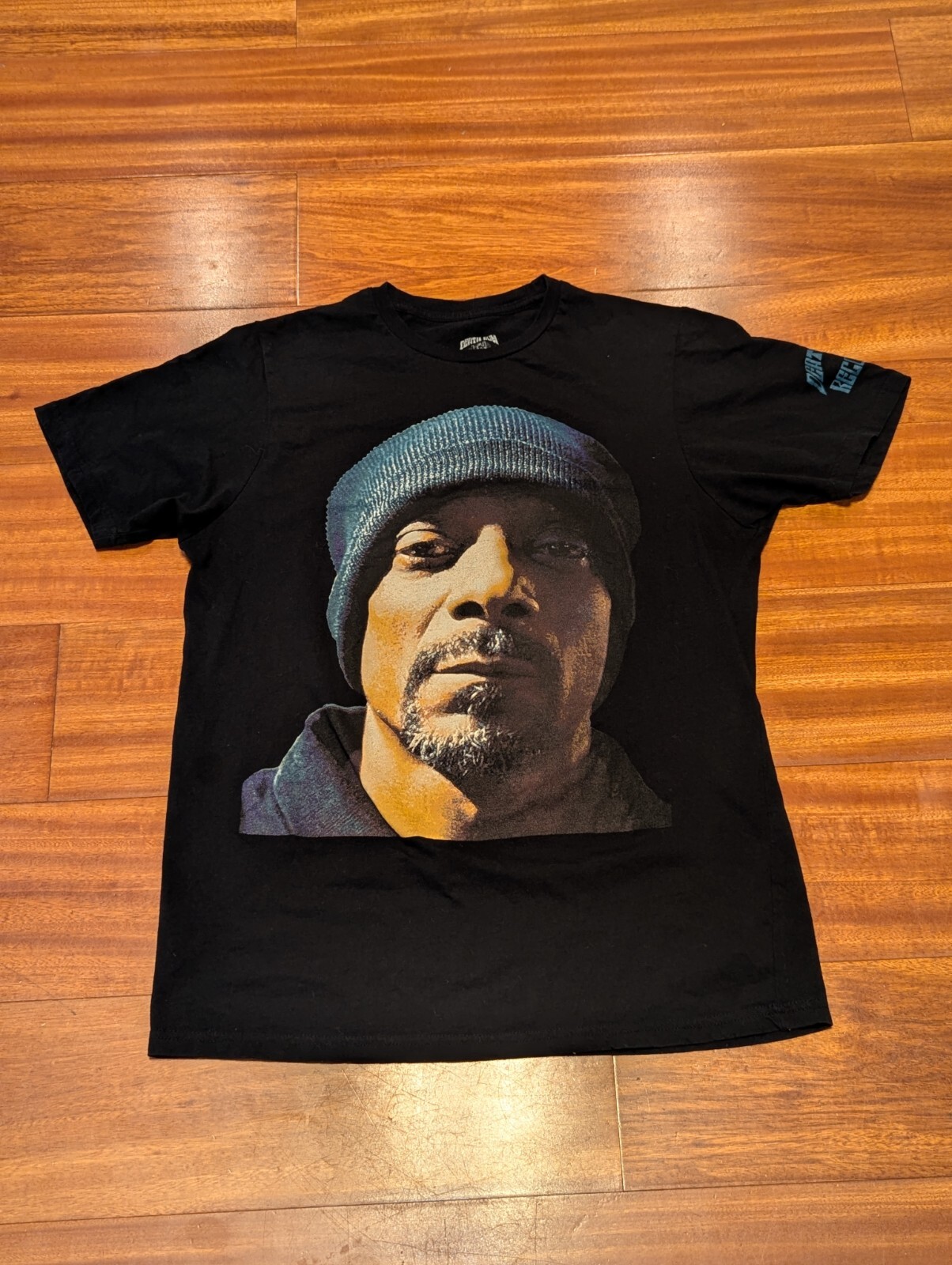 FILA T shirt Snoop Dog Death Row Records taglia Large maglietta rap grande grafica nera presto