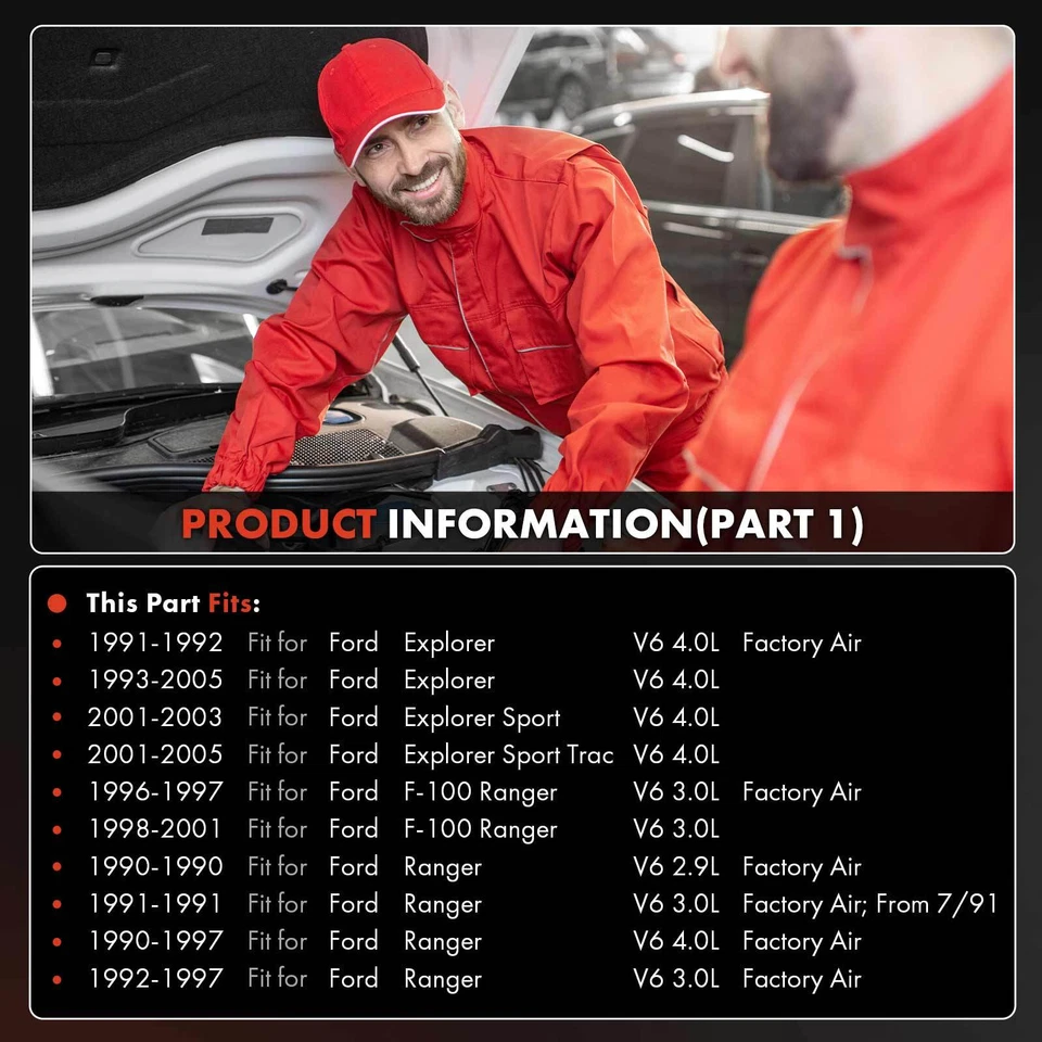 Compressor CA com embreagem para Ford Explorer Ranger F-100 Ranger Mazda B3000 B4000 - Imagem 3 de 4