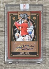 2019 Panini Leather & Lumber #AU-JS Juan Soto Auto Holo Silver #9/15 - ENCASED
