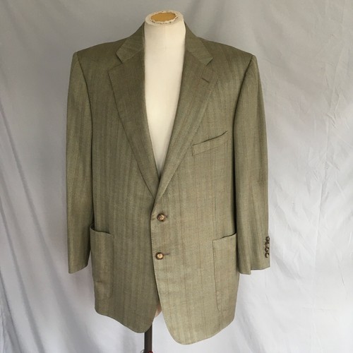 Soft green herringbone Ermenegildo 