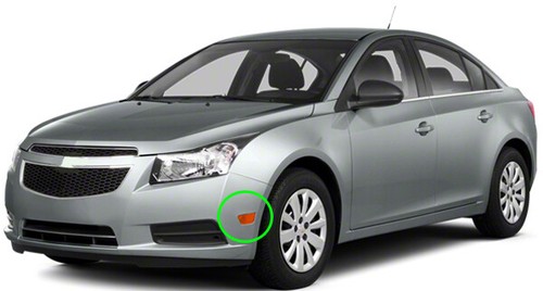 Fits 11-15 Chevrolet Cruze Driver + Passenger Front Side Marker Light Lamp Pair - Picture 3 of 4