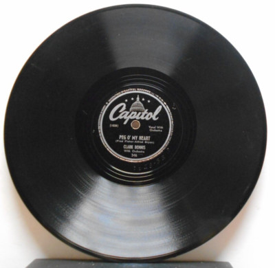 Peg O My Heart/Bless You/Clark Dennis (10'', 78 rpm, Capitol, 346)