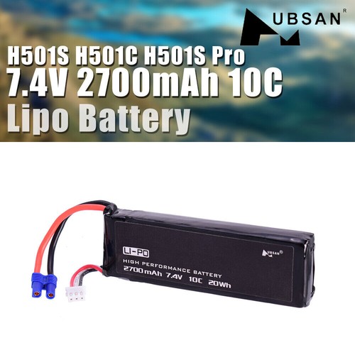 2x Hubsan RC Drone Lipo Battery 7.4V 2700mAh H501S-14 For H501S H501C H501S Pro - Picture 8 of 9