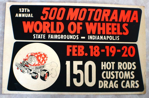 1972 13th annual 500 motorama world of wheels indy hot rods customs cars cycles - 第 1/23 張圖片