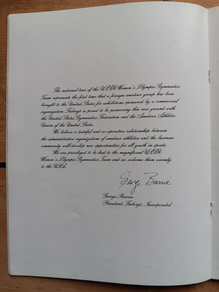 USSR Women's Olympics Gymnastics Team Tour Program 1973 Olga Korbut Russia - Image 4 of 4