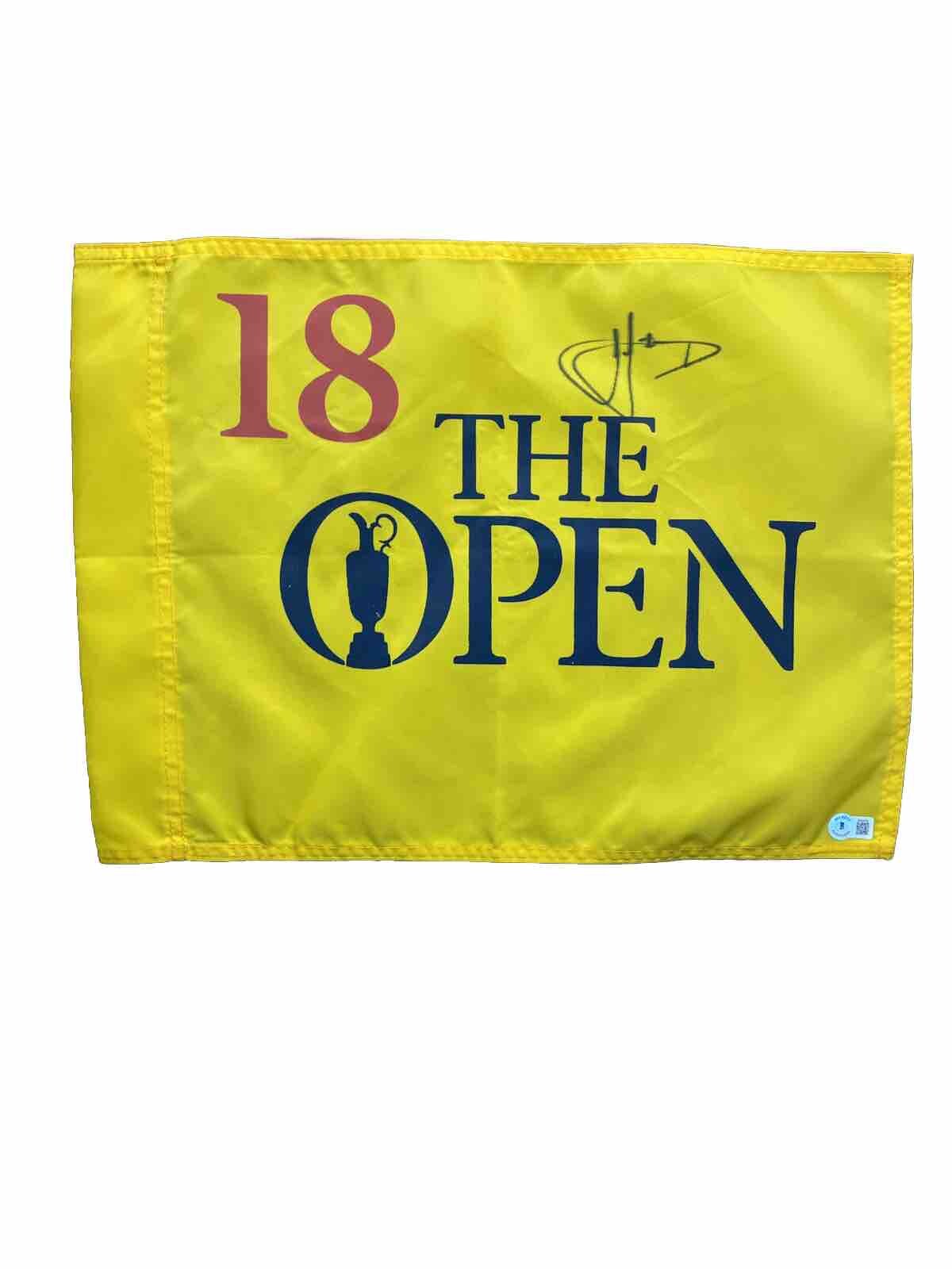 Cameron Cam Smith signed autographed British Open flag 150th St. andrews Beckett 