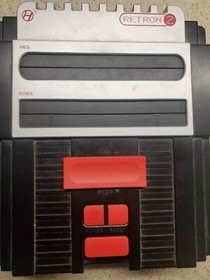 Hyperkin Retron 2 NES SNES 2 in 1 Console with Cables Model# M05932-BK READ!
