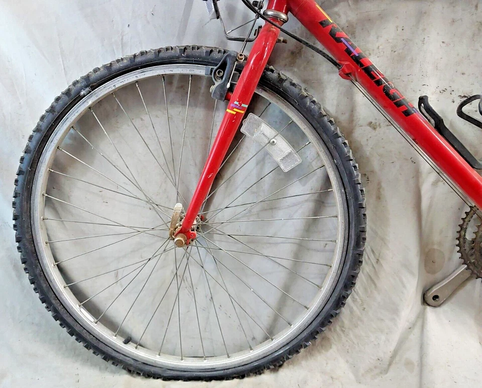 1985 Raleigh Technium The Heat Bicicleta MTB 19" Grande Hardtail Rígida Vermelha 26er Canti! - Imagem 3 de 4