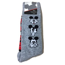 Mickey Mouse Expressions Men s Novelty Crew Socks Size 6-12 New AR259