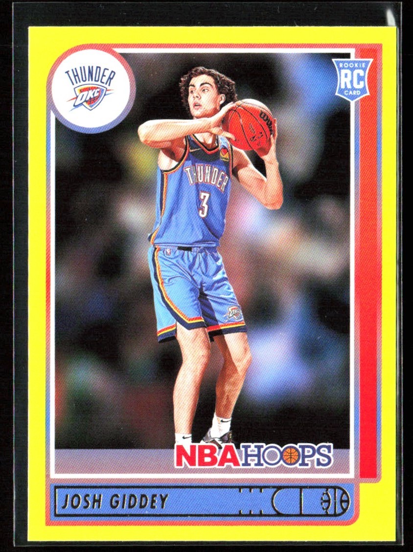 Josh Giddey 2021-22 Hoops Yellow RC #202 Oklahoma City Thunder