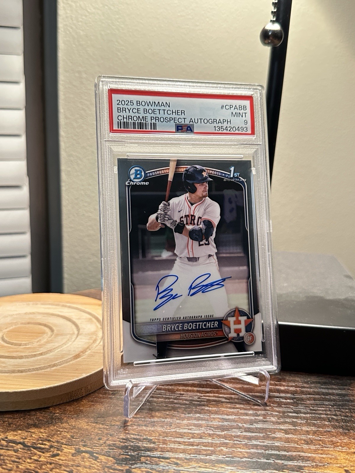 Bryce Boettcher 2025 Bowman Chrome Prospect 1st Auto #CPA-BB Astros PSA 9
