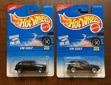 1996 Hot Wheels Vw Golf Black 474 Lot Of 2