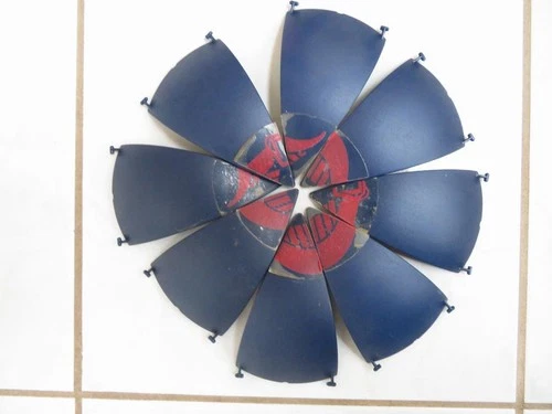 1986 GI JOE Cobra Terror Drome Part Top Silo Door Full Set of 8 Unbroken