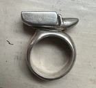 925 Sterling Silver BLACKSMITH ANVIL Ring Custom Knife HEAVY DUTY 22g Forge