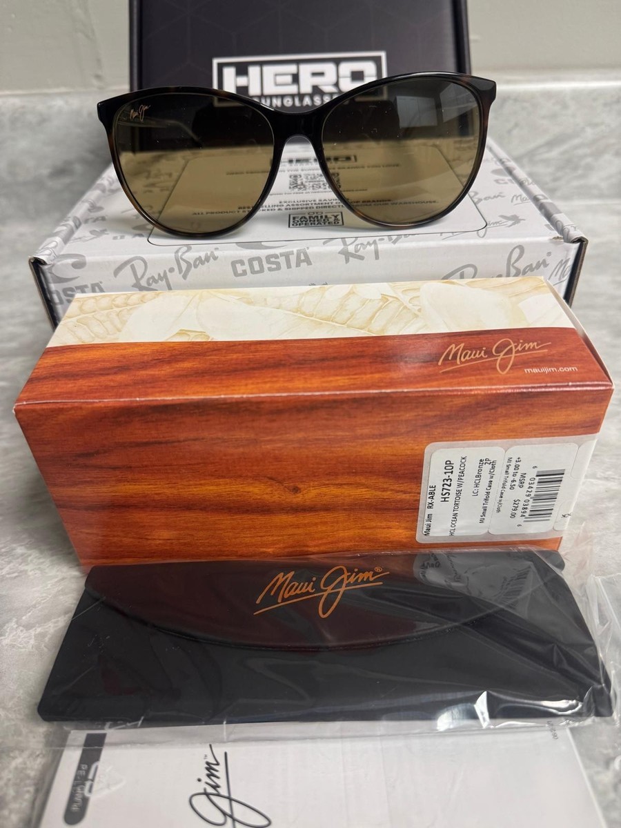 Maui Jim Bronze Sunglasses w/ case/cloth Maui Jim HONI HS758-22B - Sandstone with Blue Frame / HCL  main image 3