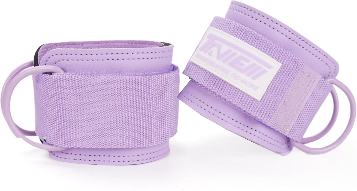 TAVIEW Ankle Straps Cable Machine Attachment for Gym - Purple-Pair 