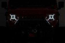 Rough Country 9 Led Projector Headlights For Jeep Wranglergladiator - Rch5100