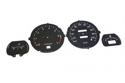 Datsun 280 ZX - Replacement tacho dial - converted from MPH to Km/h BLACK Dial C
