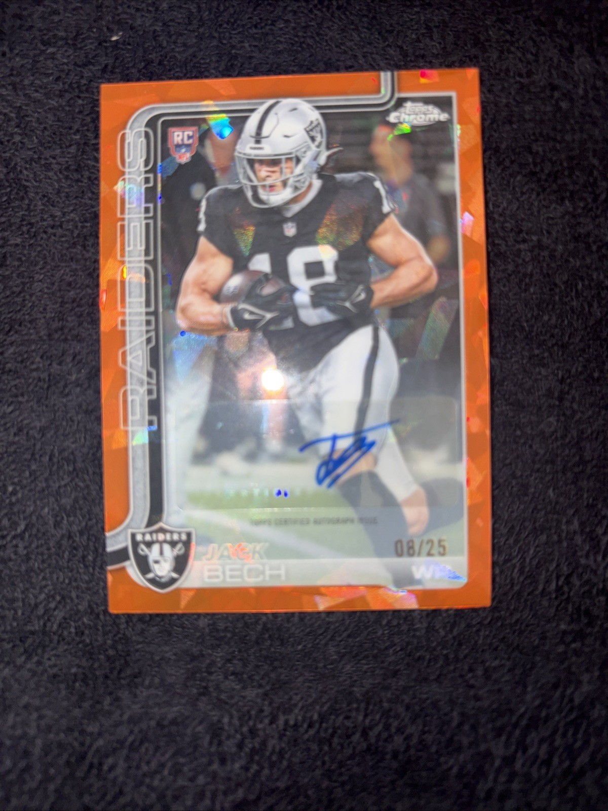 2025 Topps Chrome - Rookie Autographs Jack Bech #RA-JBE Orange Refractor /25...