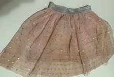 Osh Kosh Girl s Size 7 Pale Pink Layered Tulle Skirt Silver Sequins