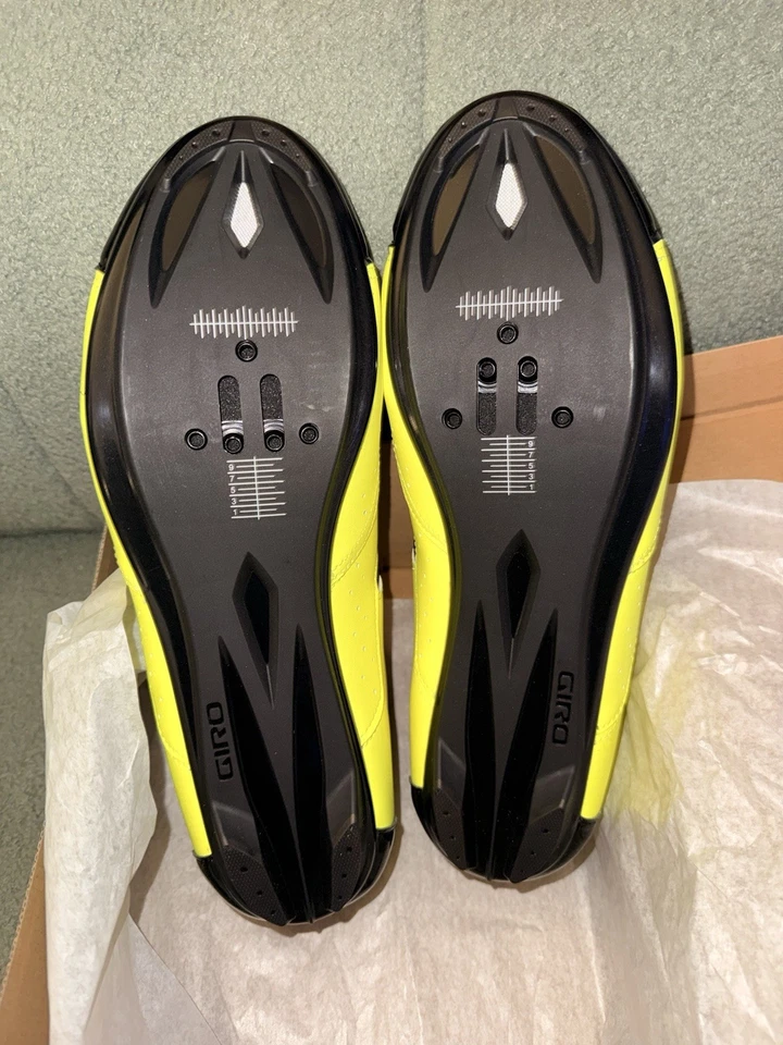 Nuevo Giro Techne Zapatos de Ciclismo Hombres Talla 15 EE. UU. Amarillo Neón y Negro UE 50 Oferta B Foto 4 de 4