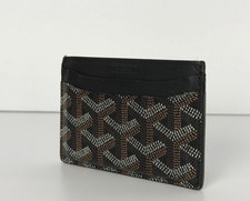 Goyard Saint Sulpice Card Holder Wallet in Goyardine Coated Canvas and Leather
