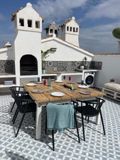 Square Prosecco Patio Table with Ice Buckets (8 Seater )