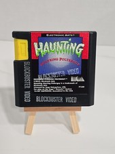 Haunting Starring Polterguy Sega Genesis 1993 Authentic BLOCKBUSTER RENTAL RARE