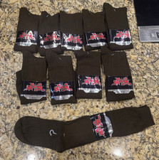 10 Pair Vintage Men  s Women  s Dress Socks Orlon Acrylic Nylon Blend 8-9.5 BROWN
