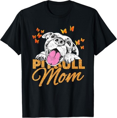 Pitbull Mom Dog Lover Butterfly Cute Blink Gift Women Gift Unisex T-Shirt
