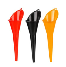 3 PCS Fuel Oil Filler Funnel Long Stem Plastic Durable Refueling Funnel