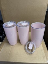 3X Pink Coffee Mug Cup Flask  530 ML Leakproof Insulated Thermal Travel