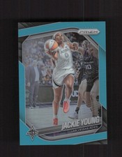 2025 Panini Prizm WNBA #23 Jackie Young Teal Prizms #/49
