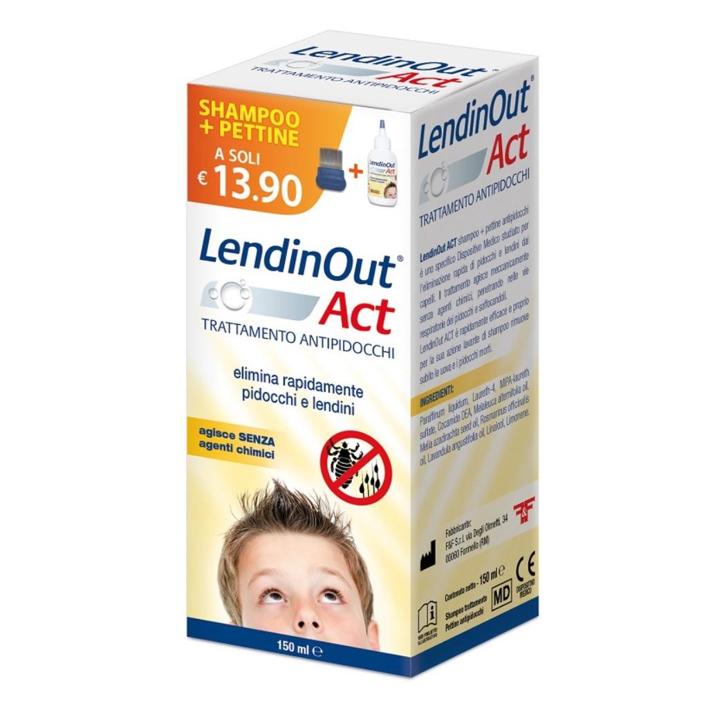 Lendinout Act Trattamento Antipidocchi 150ml - Lendinout - Immagine 2
