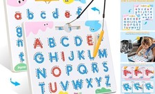 Magnetic Tracing Board, 2-in-1 Double-Sided ABC Magnets for Kids Ages 3 Letter