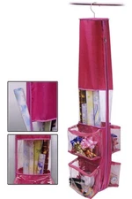 Hanging Storage Bag For Wrapping Paper and Other Gift Wrap Supplies - PINK