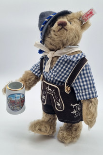 Raro: Oso de peluche Steiff Oktoberfest Wiesn 673252 XAVER traje 2011 EXCELENTE estado