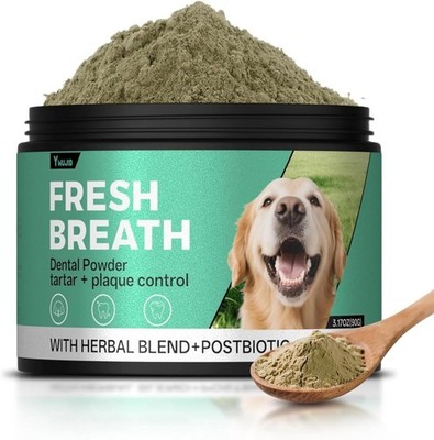 Dog Teeth Cleaning Powder with Probiotics, Dog Dental Powder for Teeth Cleani...