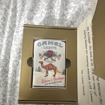 Empty Vintage Camel Lights Season's Greetings Holiday Gift Box Cigarette  Pack