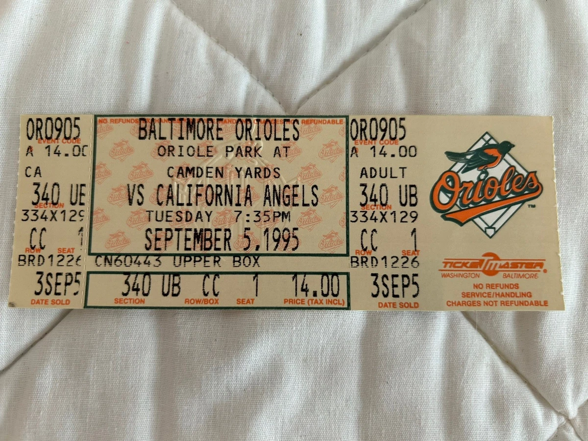 25+ Baltimore Orioles Baseball 1996 Vintage Sports Ticket Stubs