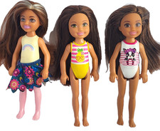 Lote 3 Muñecas Chelsea Hermanita Barbie Hispanas Mattel Chelsea Club
