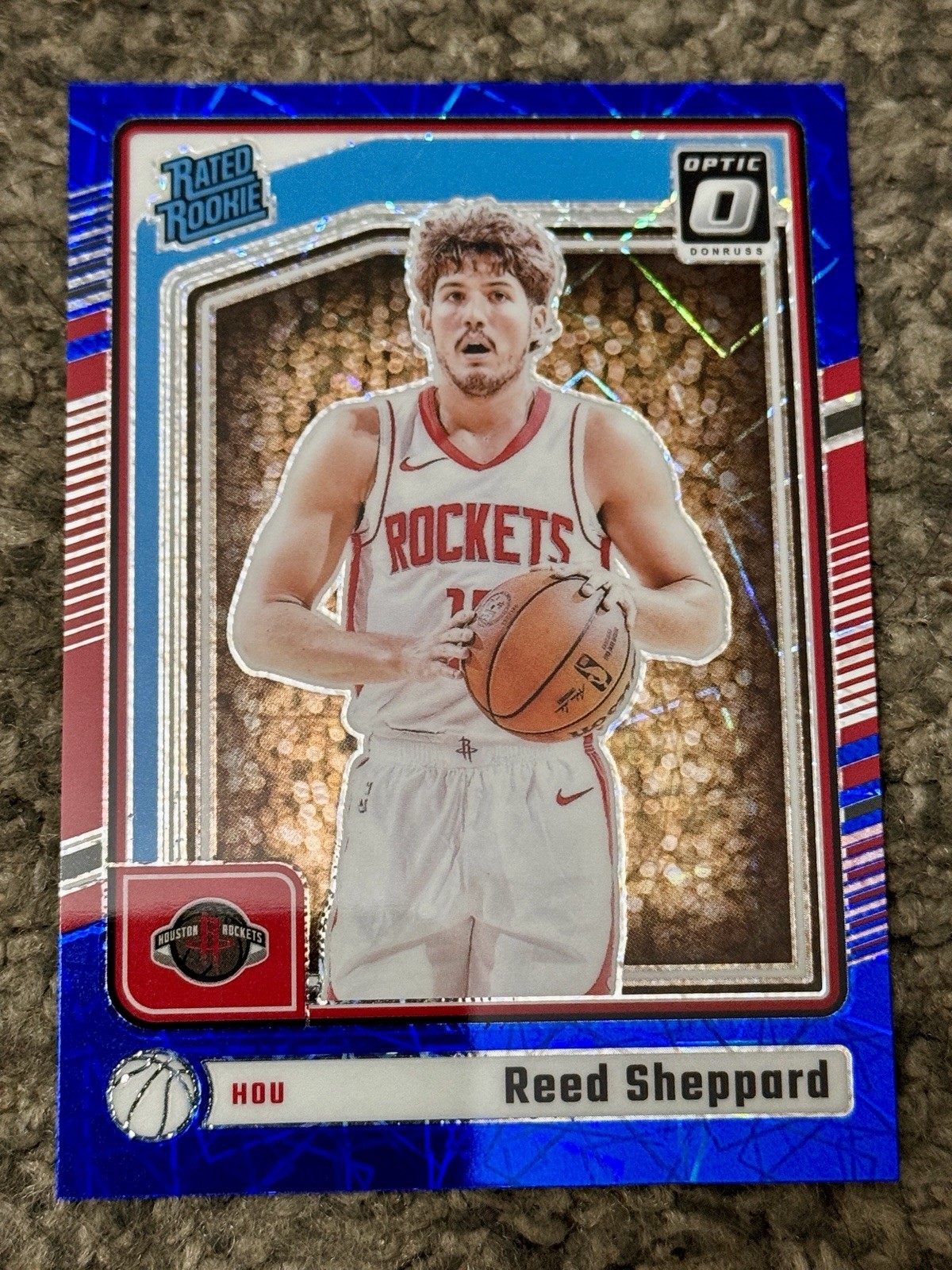 2024-25 Panini Donruss Optic Rated Rookie Reed Sheppard #255 Blue Velocity Prizm