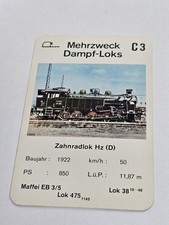 Mehrzweck Dampflok Zahnradlok Hz D  - Eisenbahn Einzelkarte - Quartett  (4)