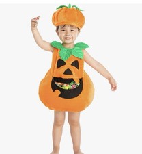 Spooktacular Creations Plush Jack O Lantern Pumpkin Costume 3T Orange Halloween