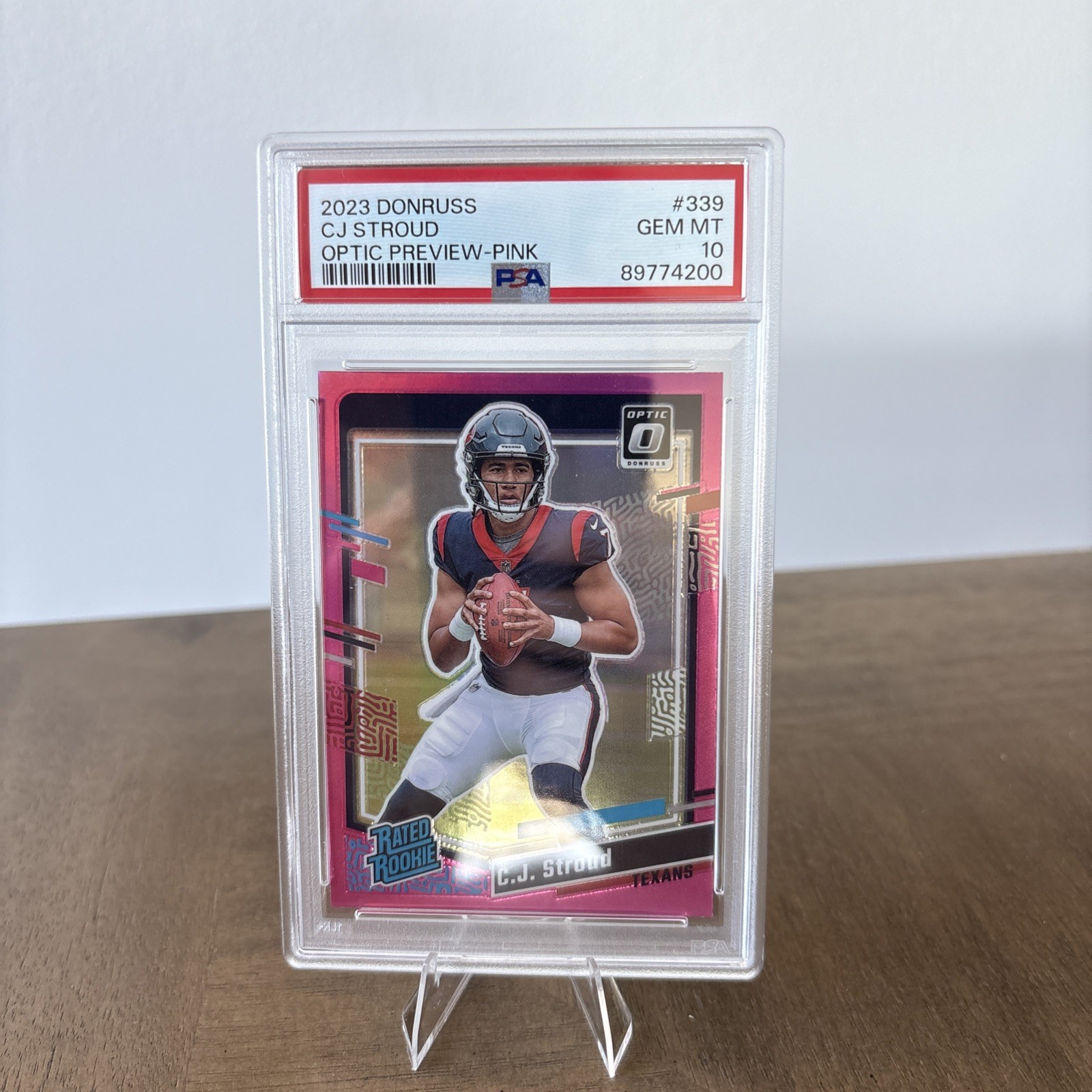 2023 Donruss CJ Stroud RC #339 Pink Optic Preview PSA 10 GEM MT TEXANS ROY