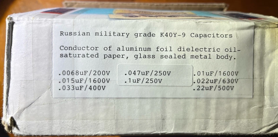 Lote dieléctrico conductor condensadores grado militar ruso K40Y-9 papel aluminio Foto 2 de 4