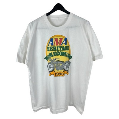 Vintage 1990 AMA Heritage Homecoming Bikers Motorcycles Shirt Size 2XL