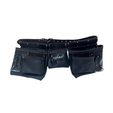 Premium Oil Tanned Leather Tool Belt 11 Pocket Dual Hammer Holder Heavy Duty