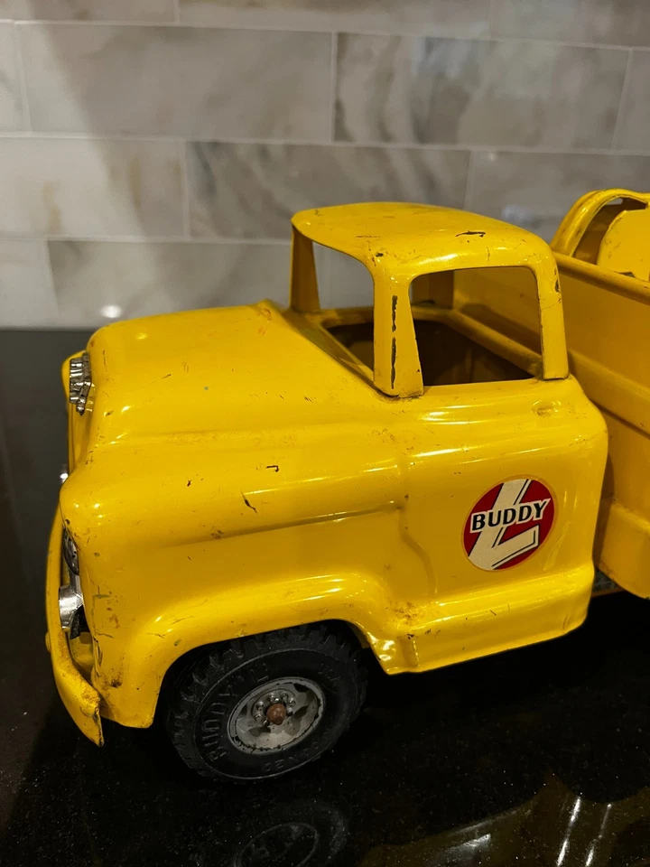 Camión de reparto Buddy L GMC 550 Coca Cola vintage de acero prensado Moline de 15" Foto 3 de 4